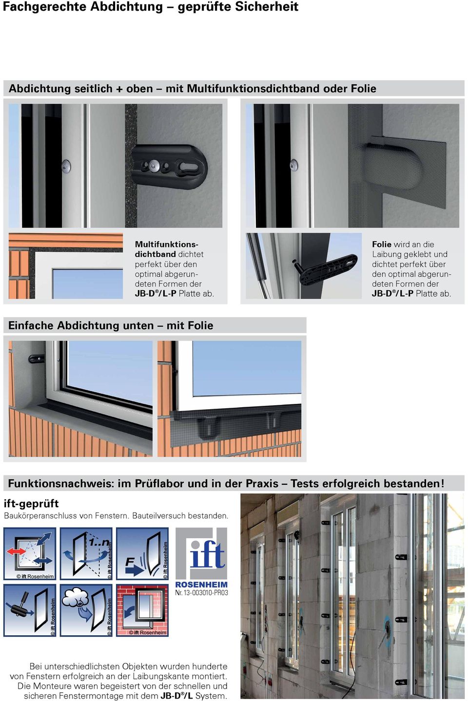 Fenster Montageplatte für Laibungsmontage 0-40 mm an der Laibung seitlich u oben 