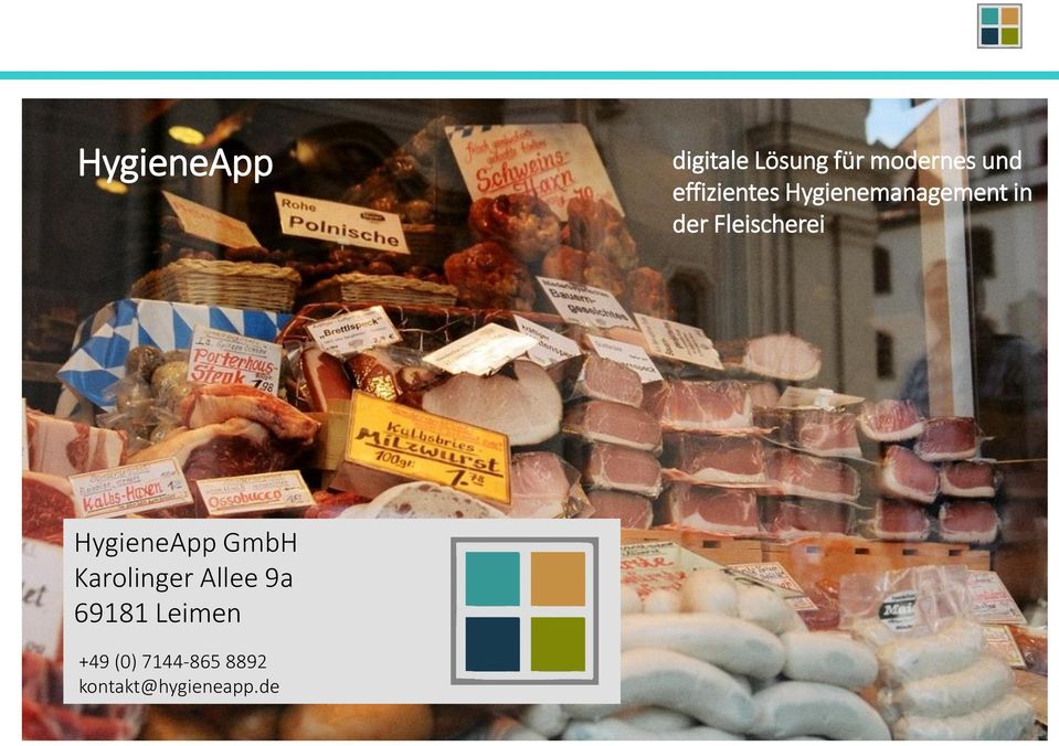 Fleischerei HygieneApp GmbH Karolinger Allee