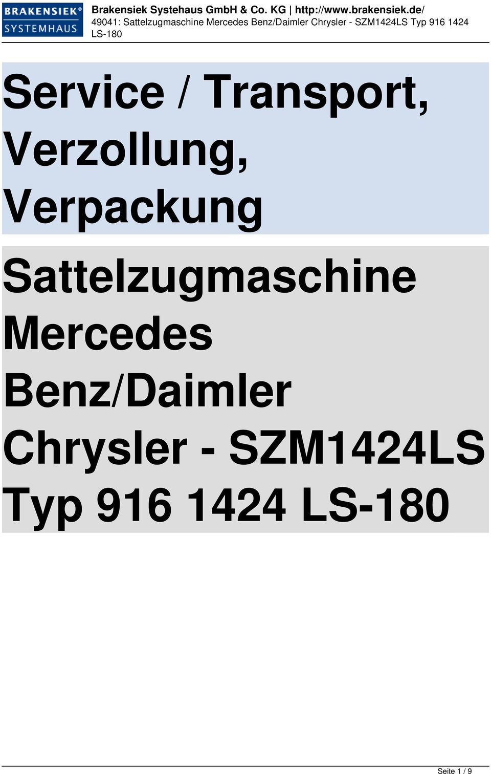 Mercedes Benz/Daimler Chrysler -