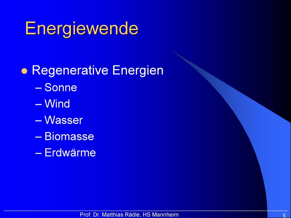 5 Energiewende Regenerative