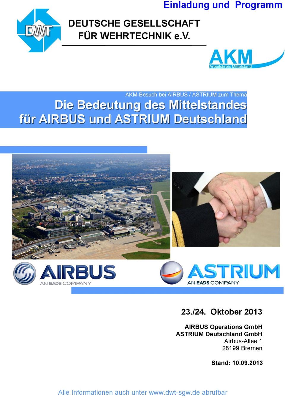 Mittelstandes für AIRBUS und ASTRIUM Deutschland 23./24.