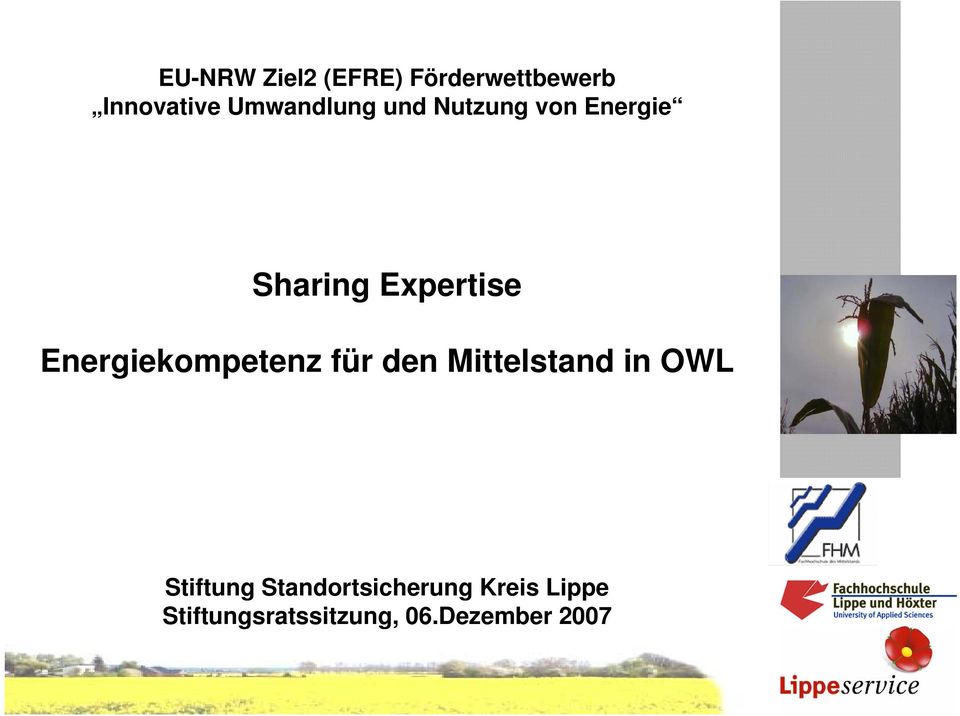 Energiekompetenz für den Mittelstand in OWL Stiftung