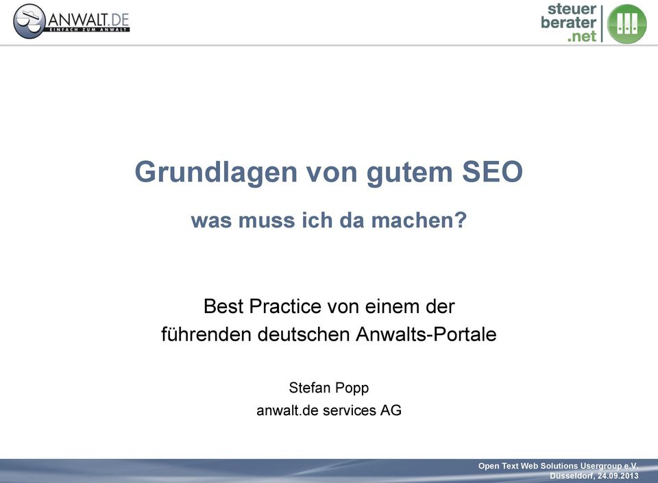 Best Practice von einem der