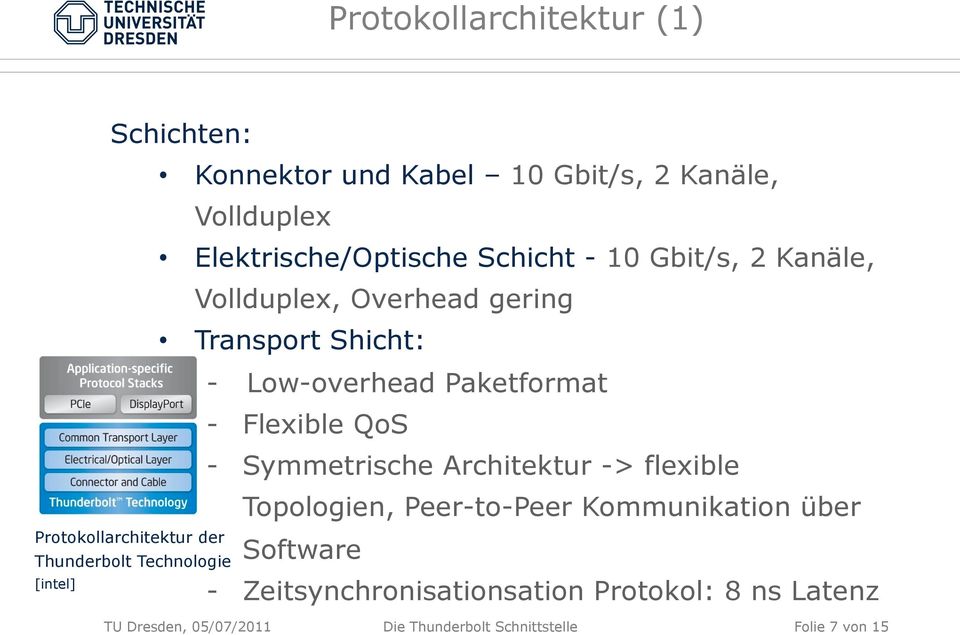 Flexible QoS - Symmetrische Architektur -> flexible Topologien, Peer-to-Peer Kommunikation über