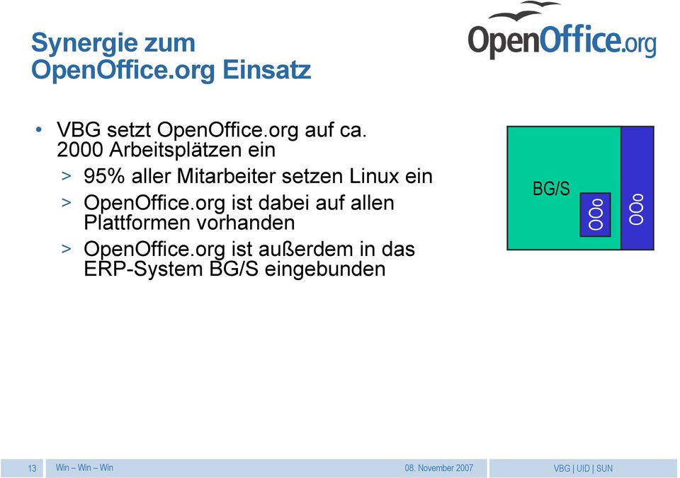 OpenOffice.org ist dabei auf allen Plattformen vorhanden > OpenOffice.