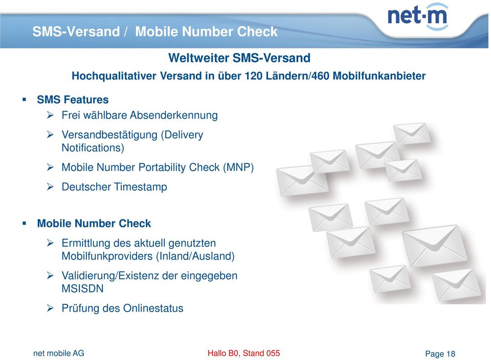 Number Portability Check (MNP) Deutscher Timestamp Mobile Number Check Ermittlung des aktuell genutzten