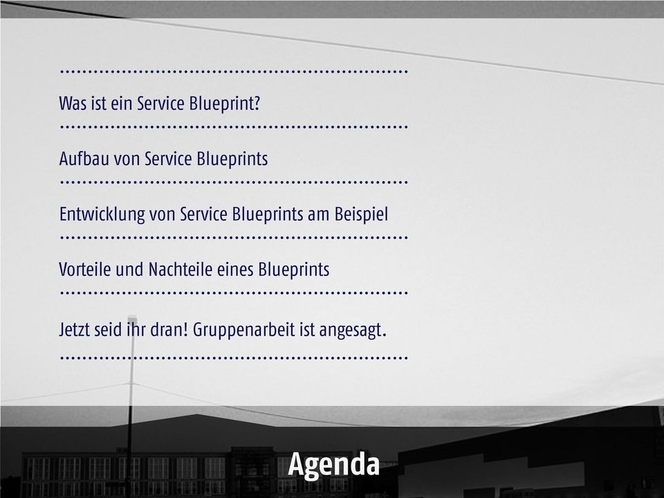 .. Entwicklung von Service Blueprints am Beispiel.