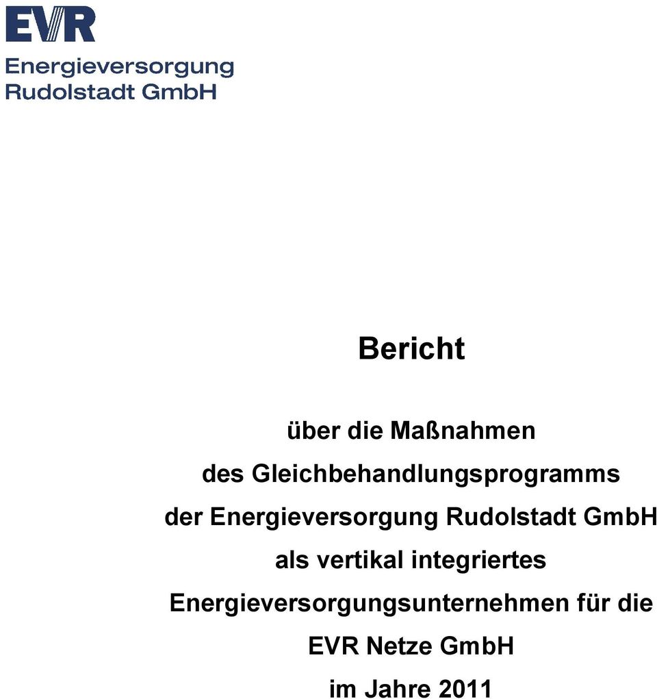 Energieversorgung Rudolstadt GmbH als vertikal