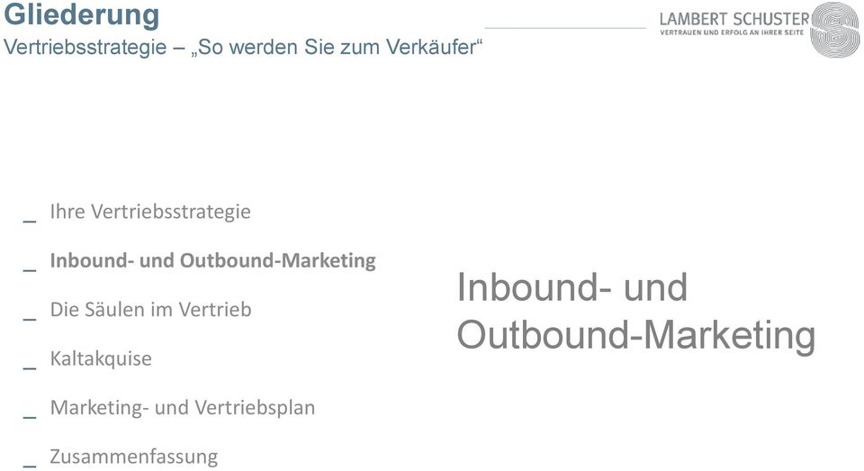 Die Säulen im Vertrieb _ Kaltakquise _ Marketing- und