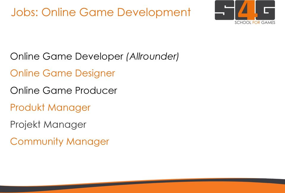 Game Designer Online Game Producer