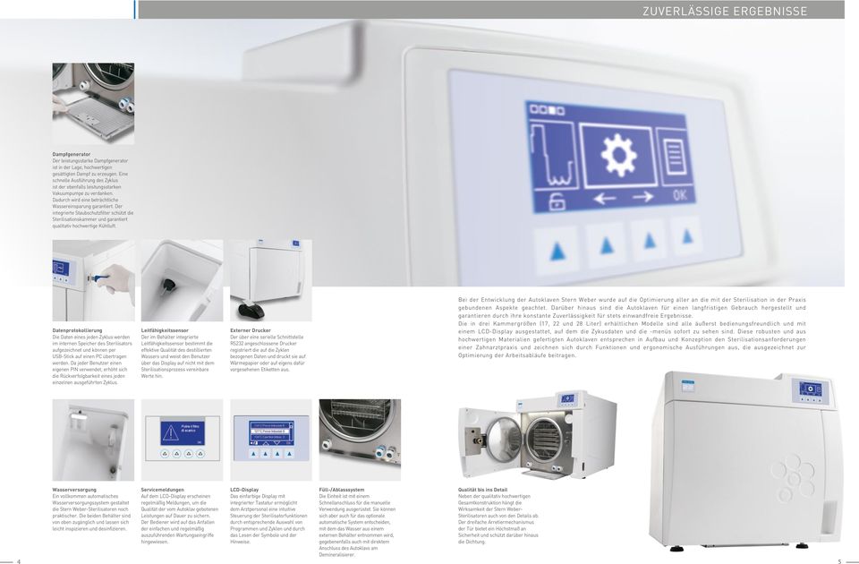 Der integrierte Staubschutzfilter schützt die Sterilisationskammer und garantiert qualitativ hochwertige Kühlluft.