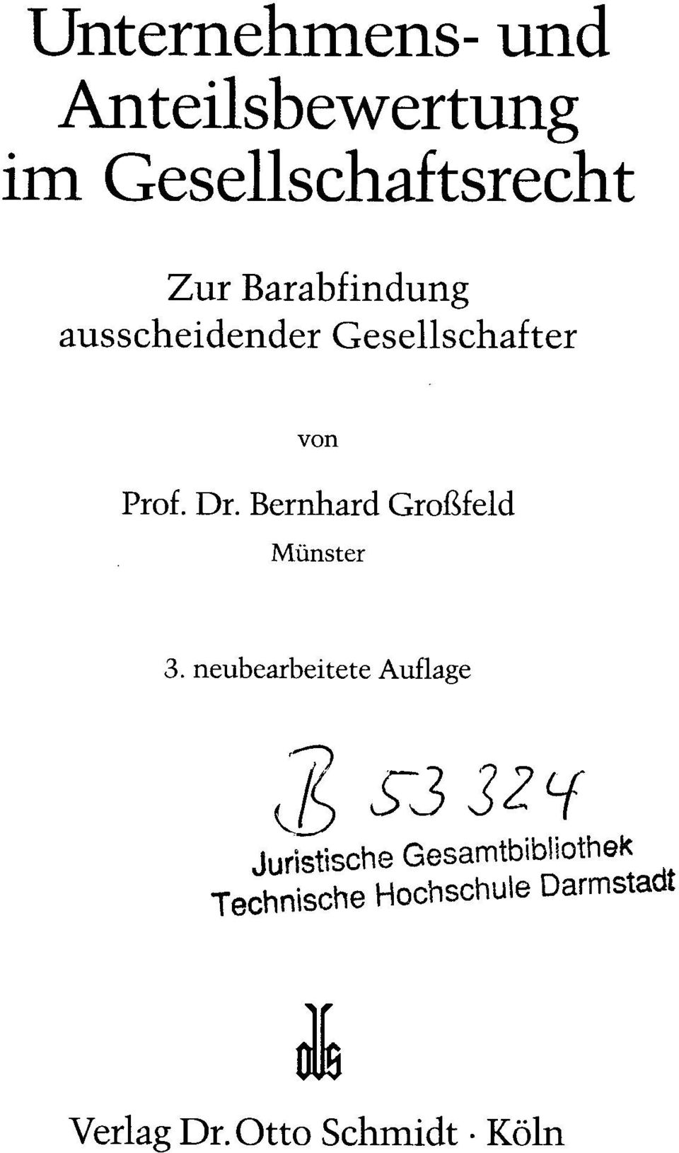 Bernhard Großfeld Münster 3.