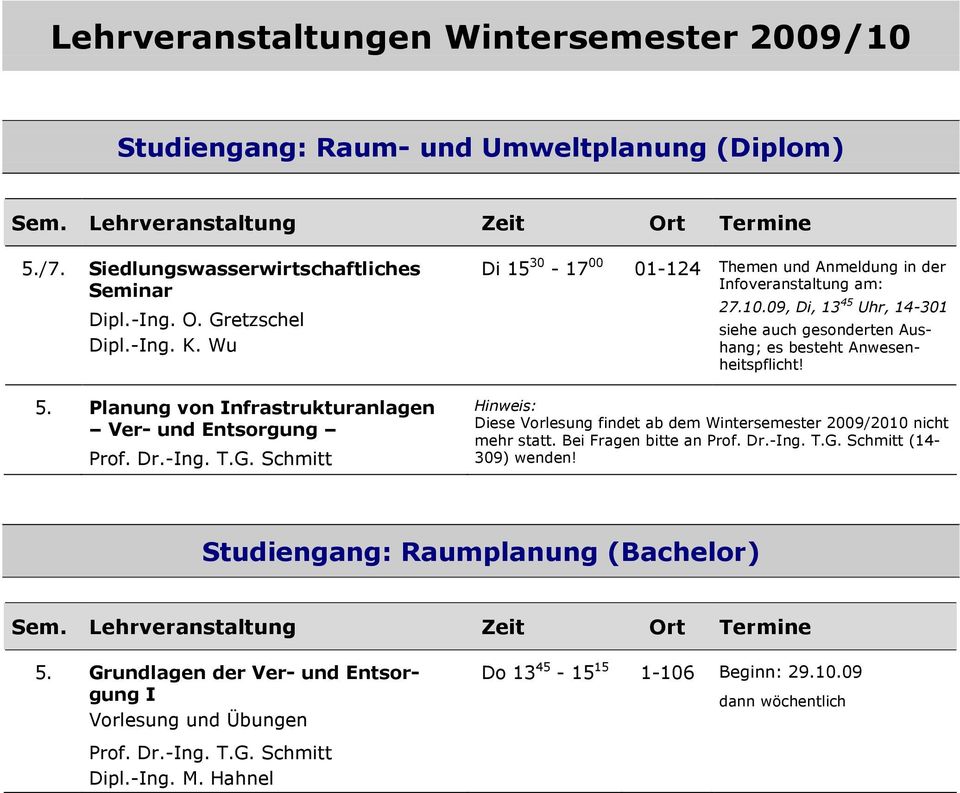 Wintersemester 2009/2010 nicht mehr statt. Bei Fragen bitte an (14-309) wenden!