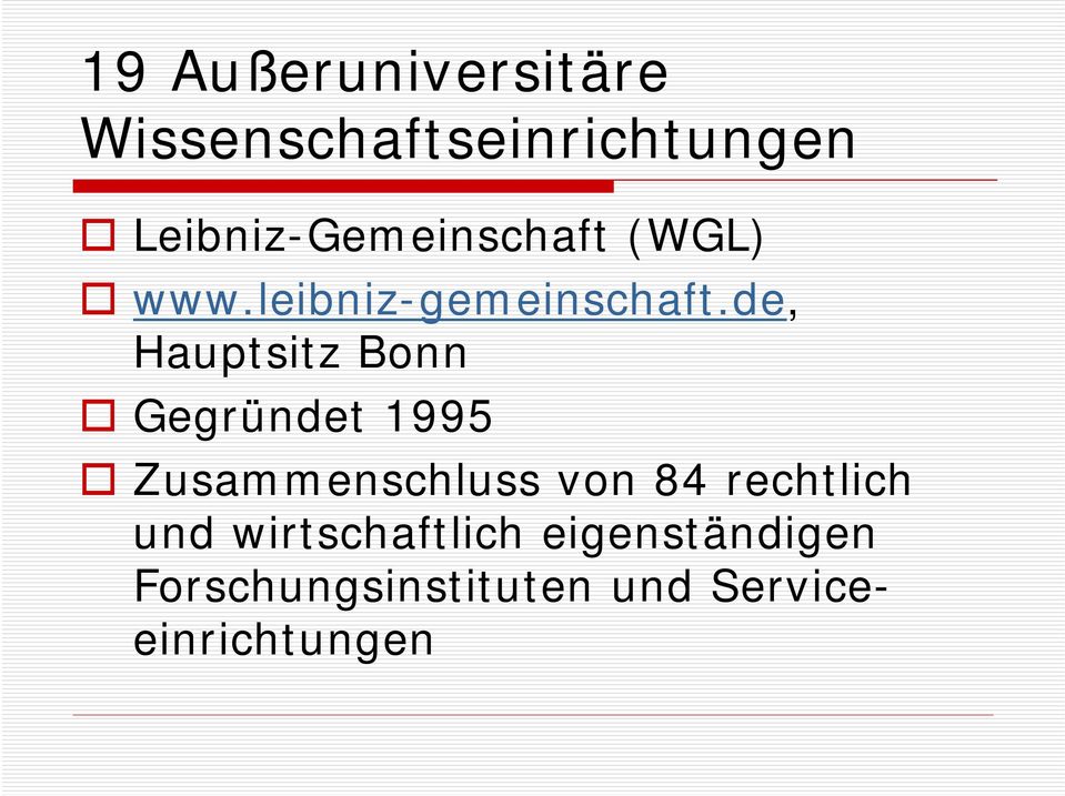 de, Hauptsitz Bonn Gegründet 1995 Zusammenschluss von