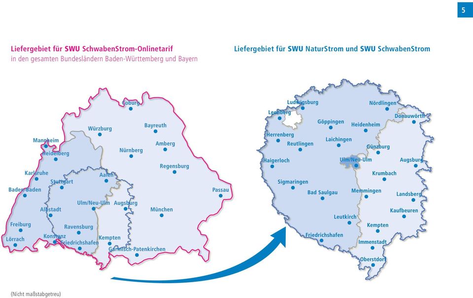 Bundesländern Baden-Württemberg und Bayern