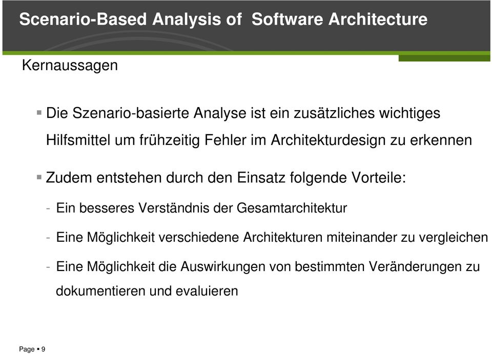 besseres Verständnis der Gesamtarchitektur - Eine Möglichkeit verschiedene Architekturen miteinander zu