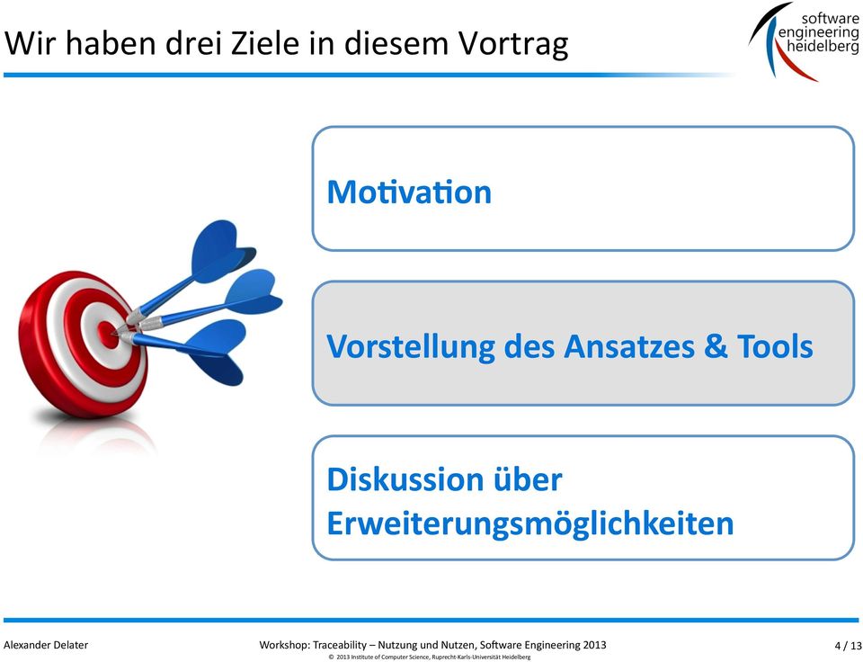 Ansatzes & Tools Diskussion über