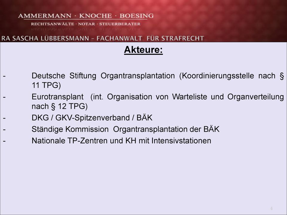 Organisation von Warteliste und Organverteilung nach 12 TPG) - DKG /
