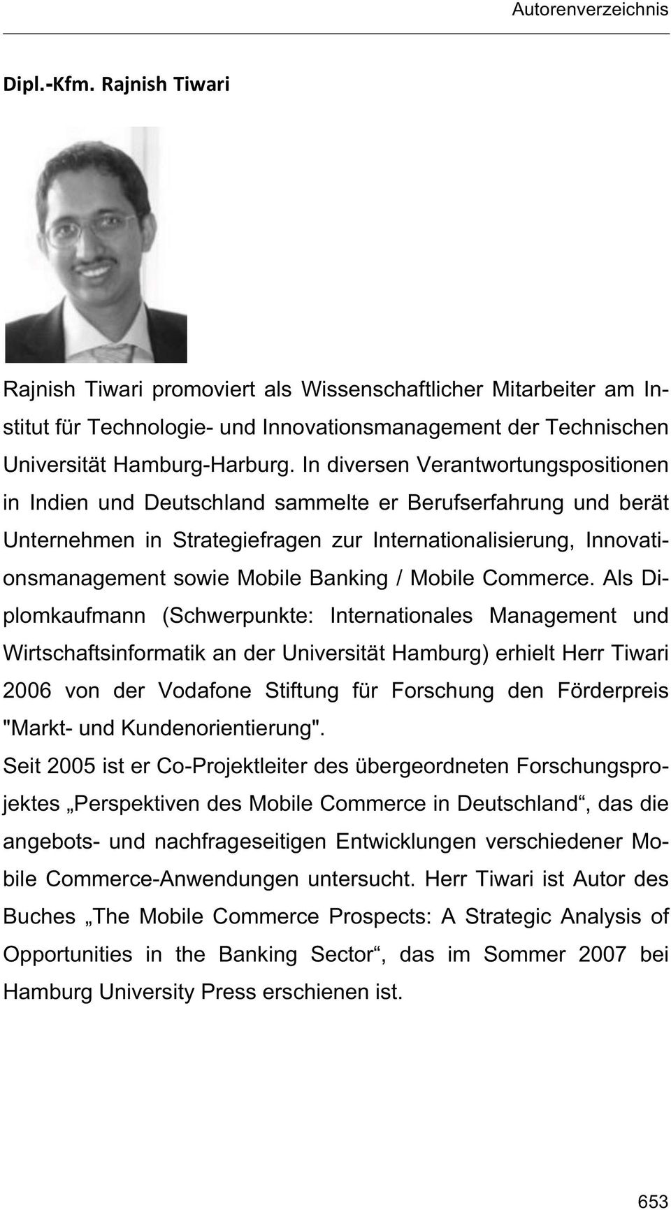 Banking / Mobile Commerce.