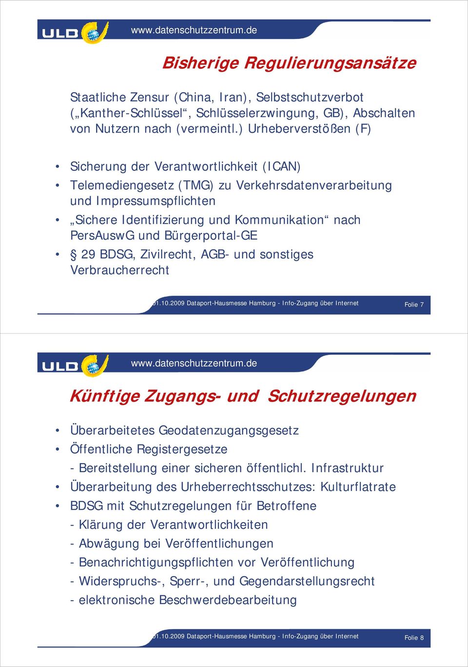 Bürgerportal-GE 29 BDSG, Zivilrecht, AGB- und sonstiges Verbraucherrecht 01.10.