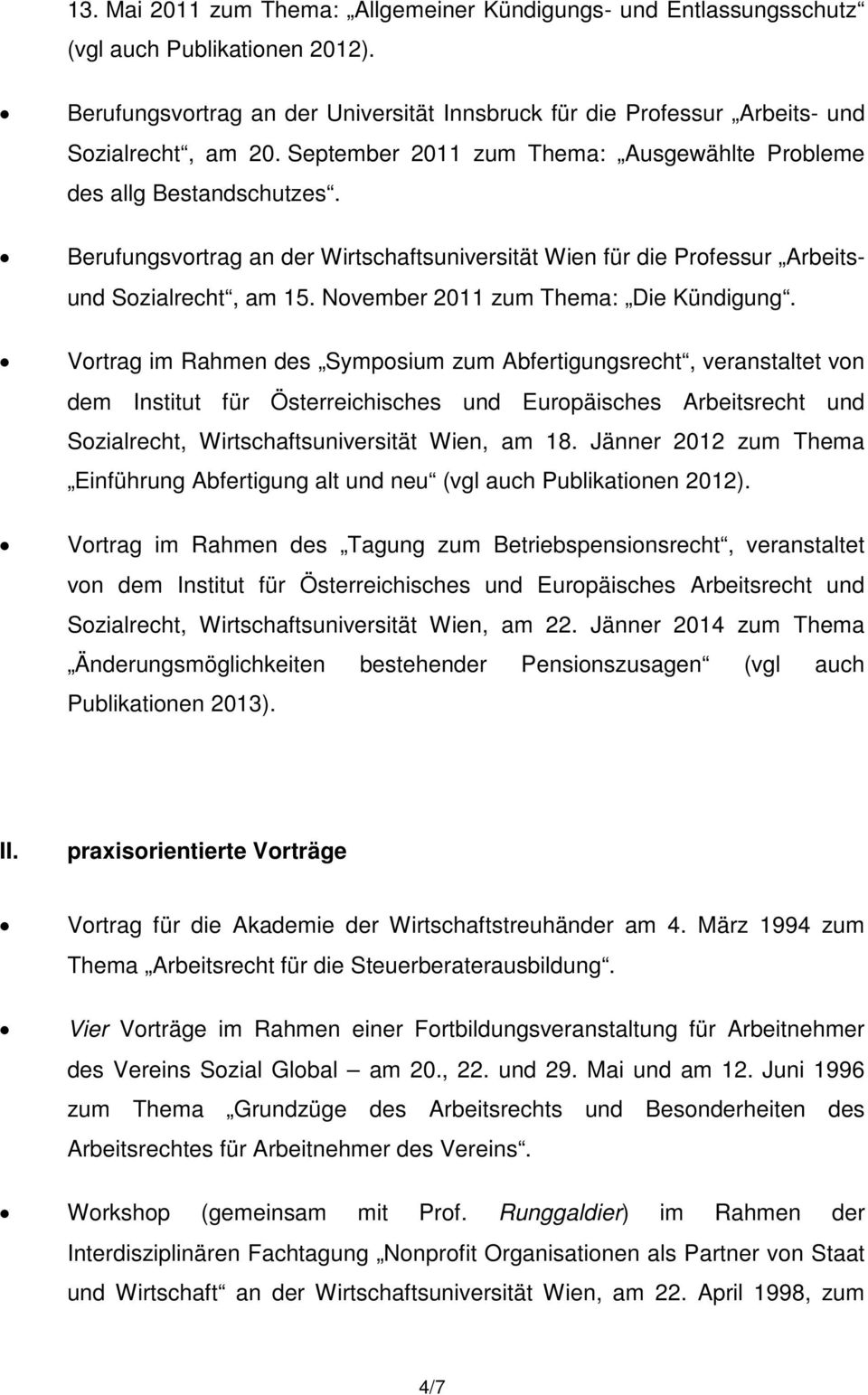 November 2011 zum Thema: Die Kündigung.