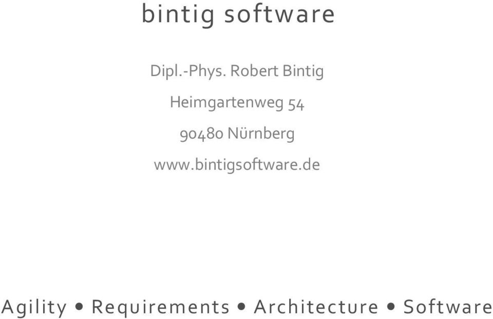 90480 Nürnberg www.bintigsoftware.