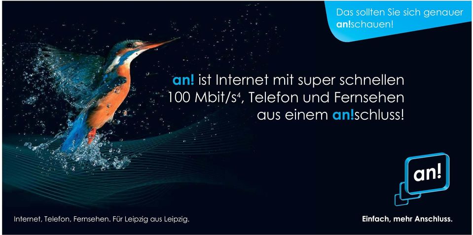 ist Internet mit super schnellen 100 Mbit/s 4,