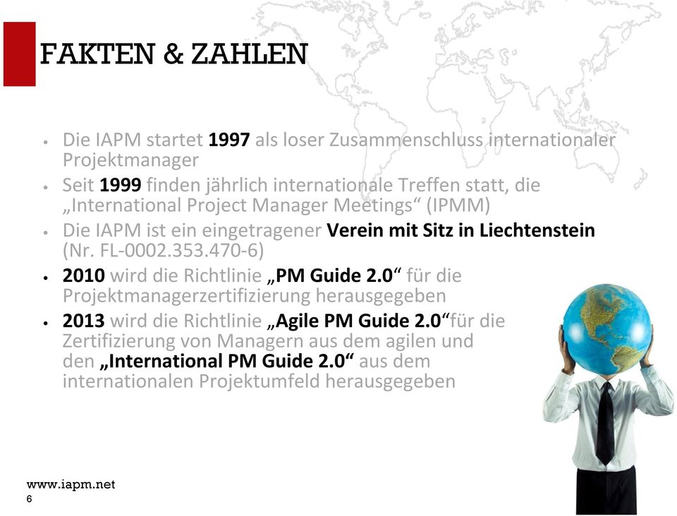 470 6) 2010 wird die Richtlinie PM Guide 2.0 für die Projektmanagerzertifizierung herausgegeben 2013 wird die Richtlinie Agile PM Guide 2.