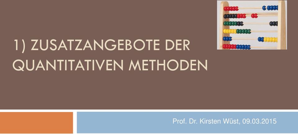 METHODEN Prof. Dr.