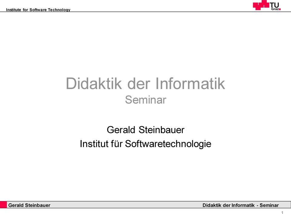 Seminar Institut