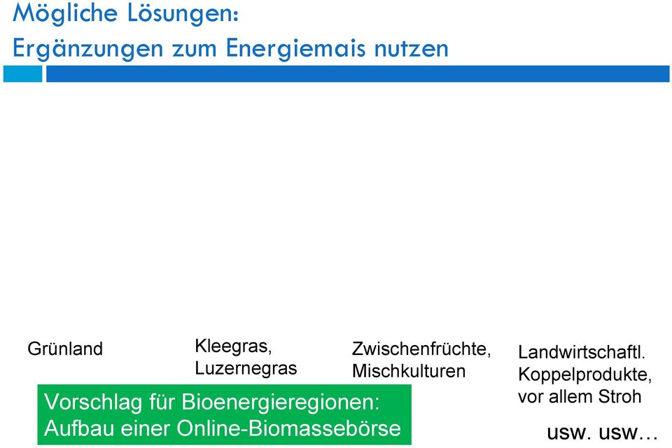 Bioenergieregionen: Aufbau einer Online-Biomassebörse