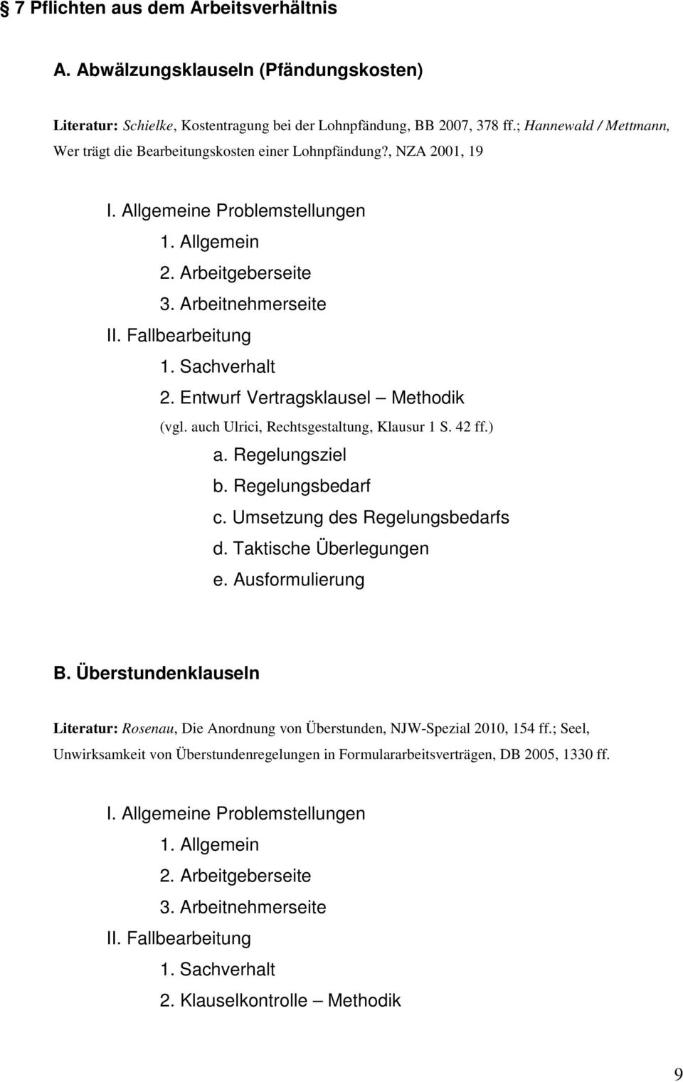 auch Ulrici, Rechtsgestaltung, Klausur 1 S. 42 ff.) d. Taktische Überlegungen e. Ausformulierung B.