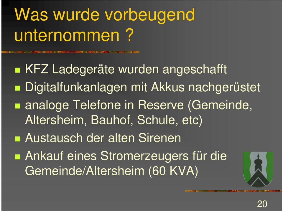 nachgerüstet analoge Telefone in Reserve (Gemeinde, Altersheim,