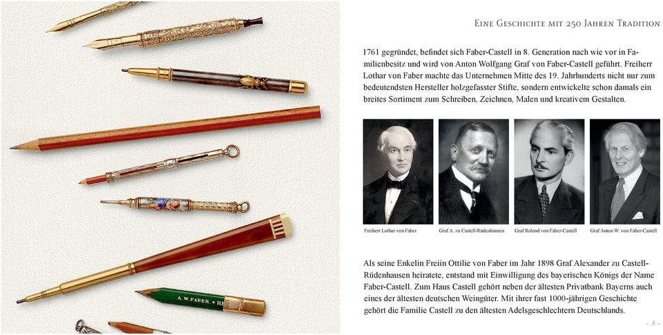 Jahrhunderts nicht nur zum bedeutendsten Hersteller holzgefasster Stifte, sondern entwickelte schon damals ein breites Sortiment zum Schreiben, Zeichnen, Malen und kreativem Gestalten.