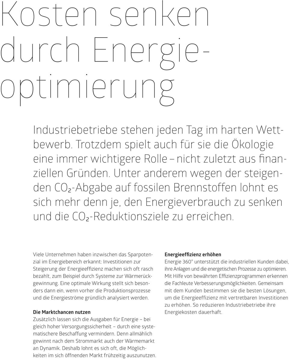 Unter anderem wegen der steigenden CO₂-Abgabe auf fossilen Brenn stoffen lohnt es sich mehr denn je, den Energie verbrauch zu senken und die CO₂-Reduktions ziele zu erreichen.