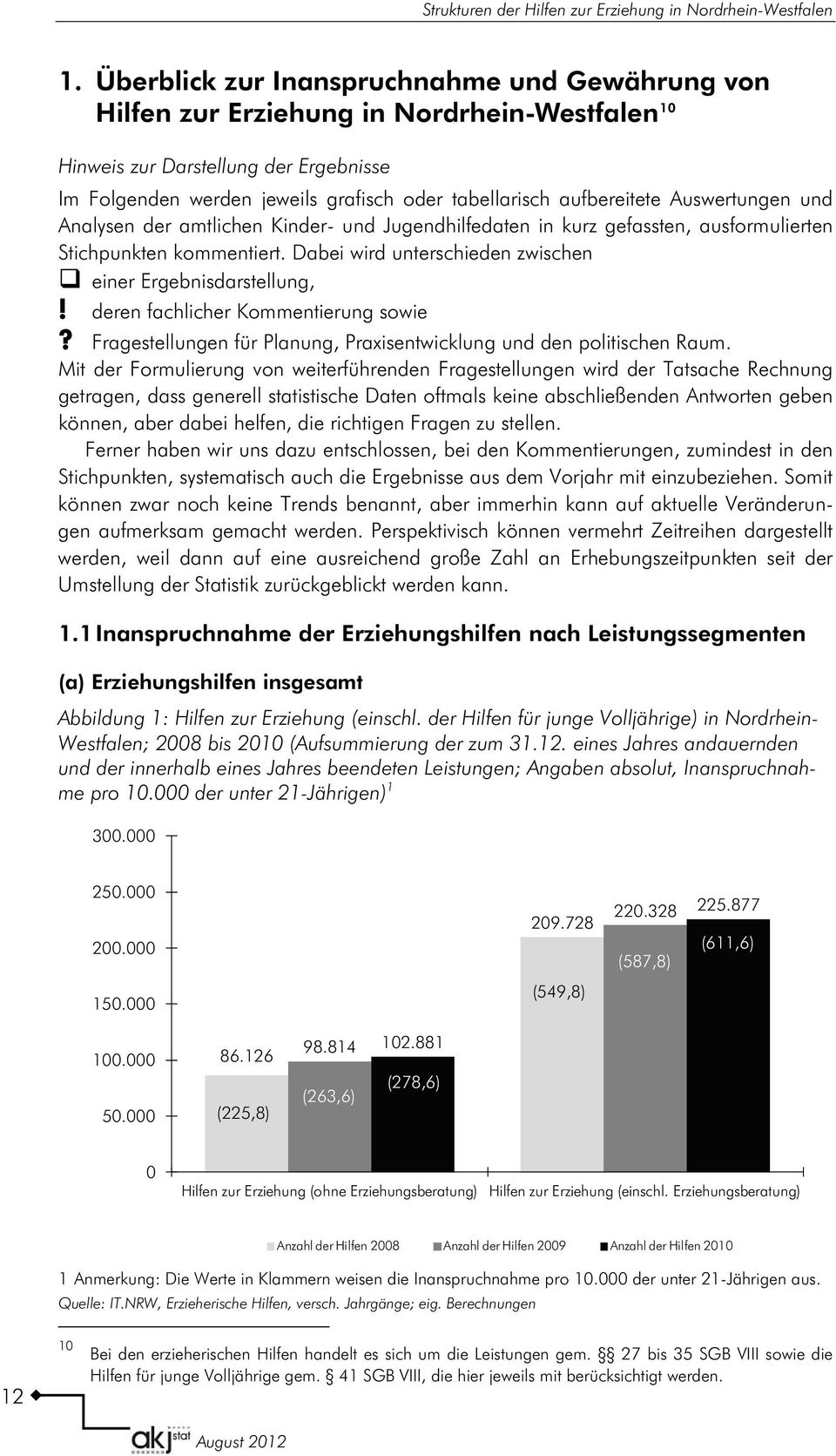 aufbereitete Auswertungen und Analysen der amtlichen Kinder- und Jugendhilfedaten in kurz gefassten, ausformulierten Stichpunkten kommentiert.