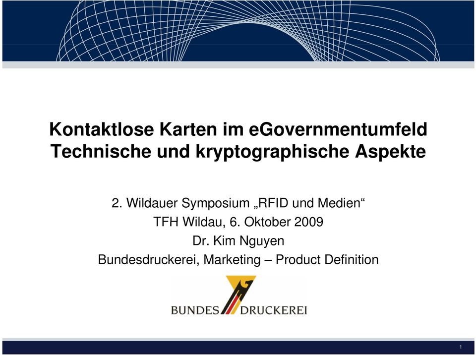 Wildauer Symposium RFID und Medien TFH Wildau, 6.