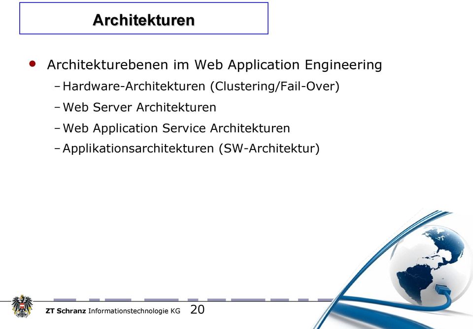 (Clustering/Fail-Over) Web Server Architekturen Web