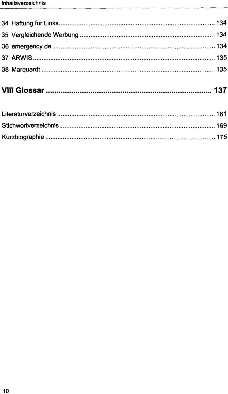 de 134 37 ARWIS 135 38 Marquardt 135 Vili