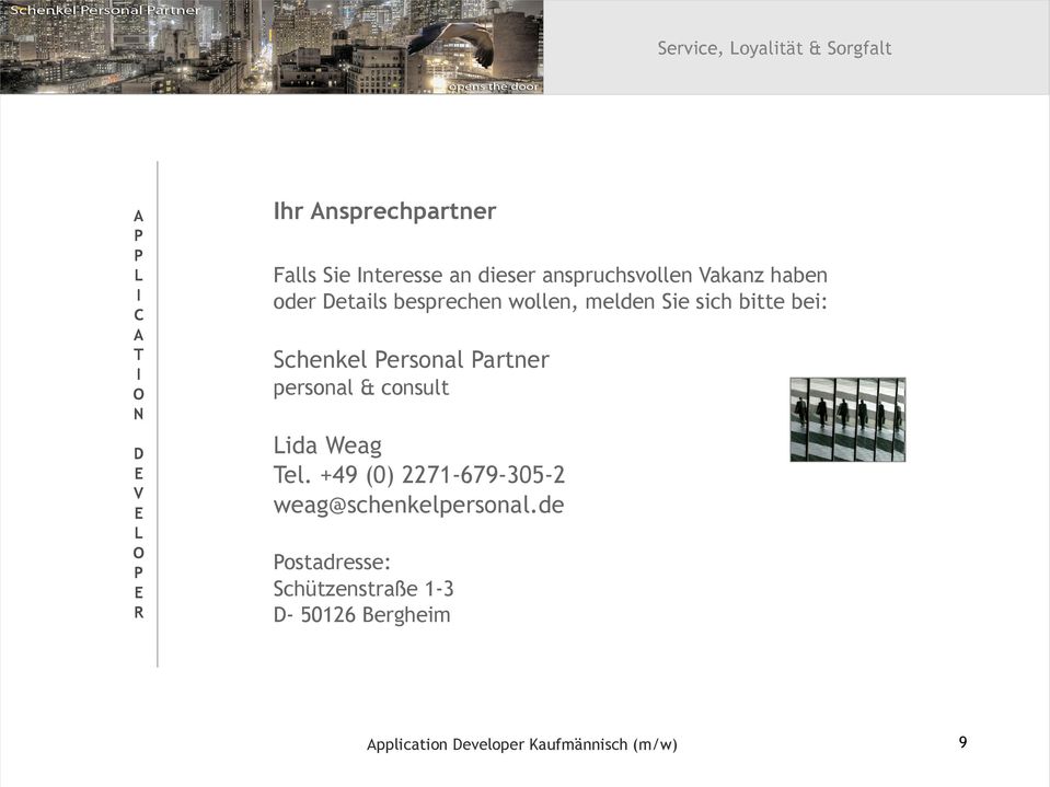 Schenkel ersonal artner personal & consult ida Weag el.