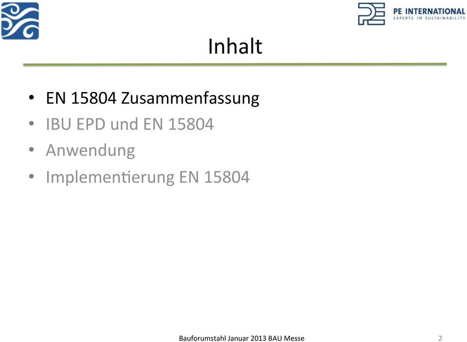 EPD und EN 15804