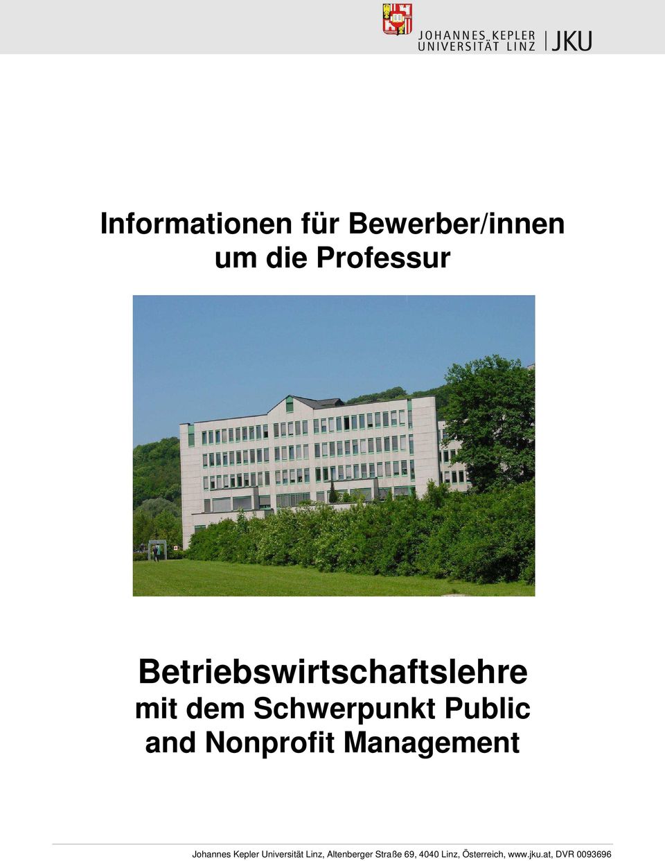 Nonprofit Management Johannes Kepler Universität Linz,