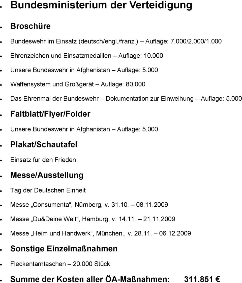 000 Faltblatt/Flyer/Folder Unsere Bundeswehr in Afghanistan Auflage: 5.