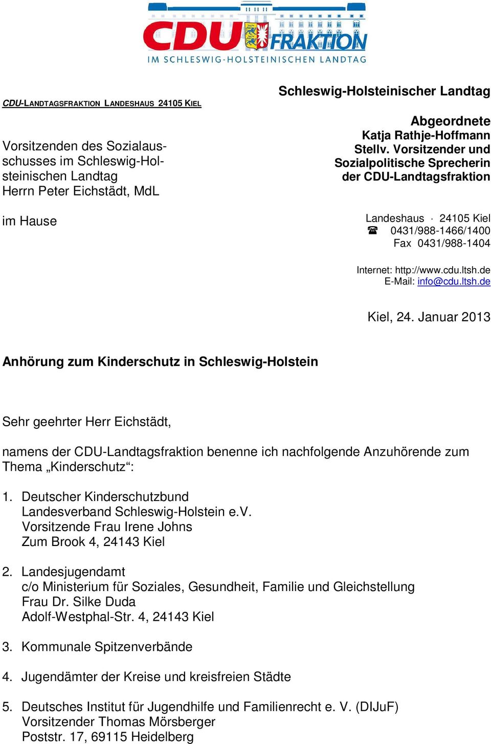 de E-Mail: info@cdu.ltsh.de Kiel, 24.
