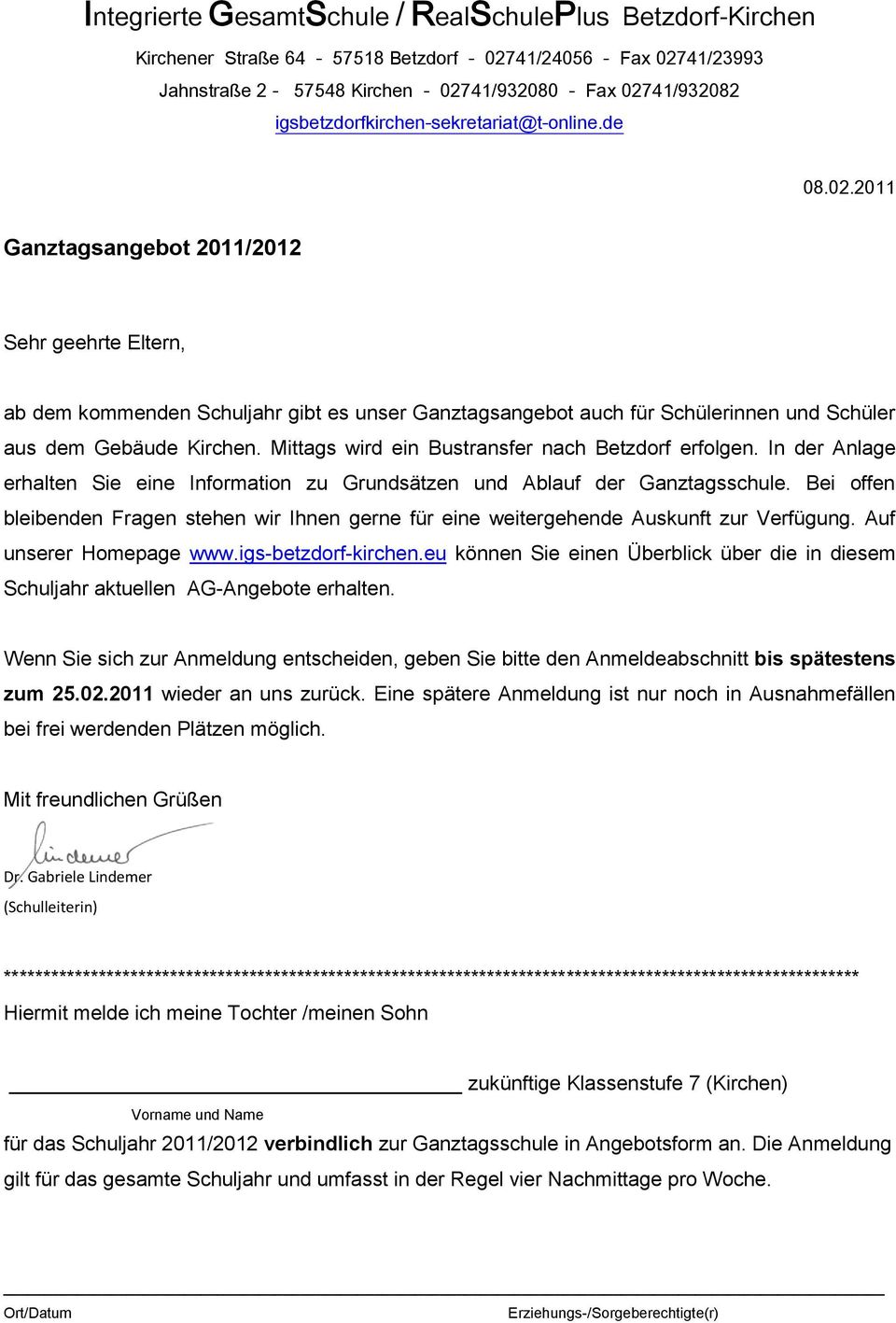 Auf unserer Homepage www.igs-betzdorf-kirchen.eu können Sie einen Überblick über die in diesem Schuljahr aktuellen AG-Angebote erhalten.