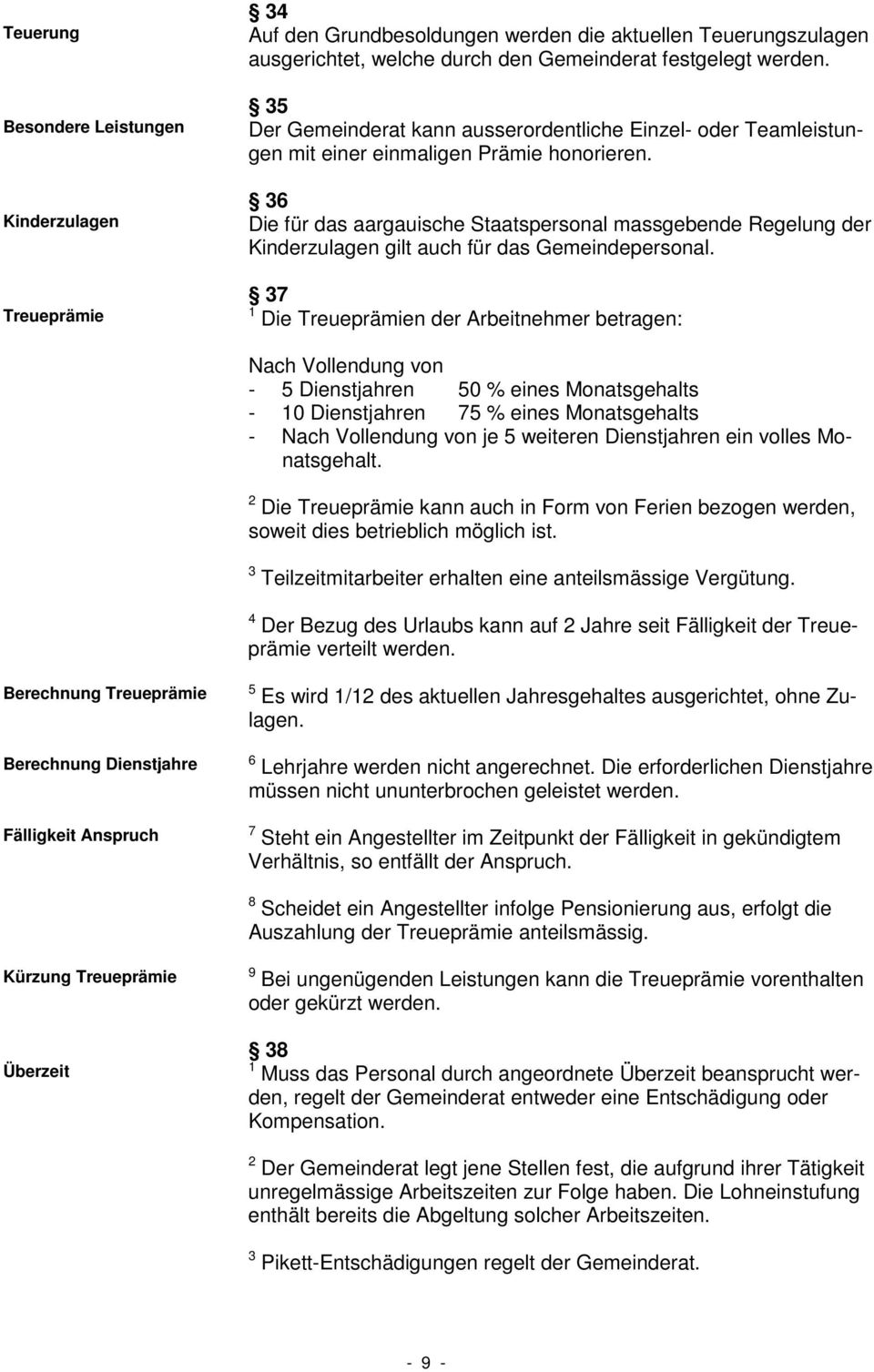 36 Die für das aargauische Staatspersonal massgebende Regelung der Kinderzulagen gilt auch für das Gemeindepersonal.