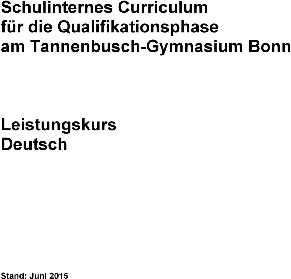 Tannenbusch-Gymnasium Bonn