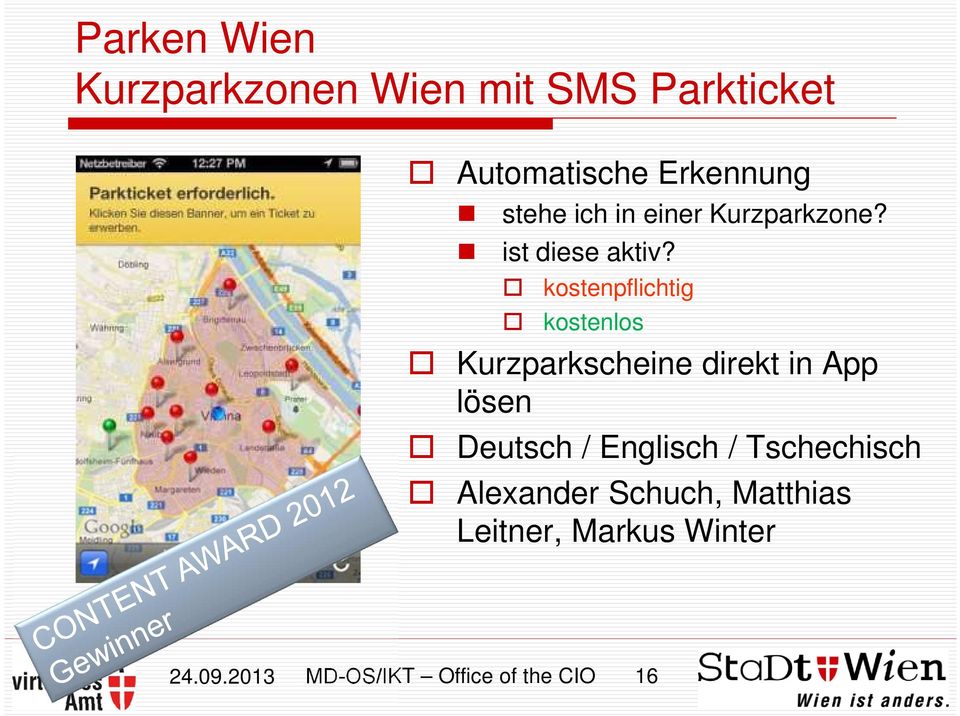 kostenpflichtig kostenlos Kurzparkscheine direkt in App lösen Deutsch /