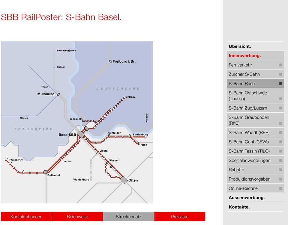 Rh. Waldshut F R A N K R E I C H Basel SBB Rheinfelden