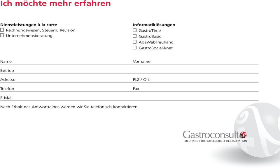 AbaWebTreuhand GastroSocial@net Name Vorname Betrieb Adresse Telefon PLZ /